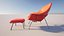 Modelo 3D de sillón acogedor