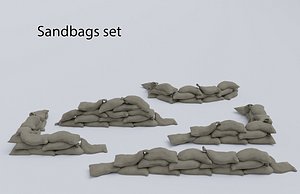 set sandbags 3D
