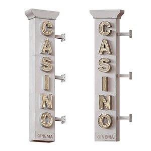 Casino Cinema Advertising Illuminated Sign - Illuminated Letters - Light Box - Neon