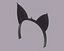 Tiara com orelhas de gato