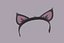 Tiara com orelhas de gato