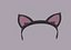 Tiara com orelhas de gato