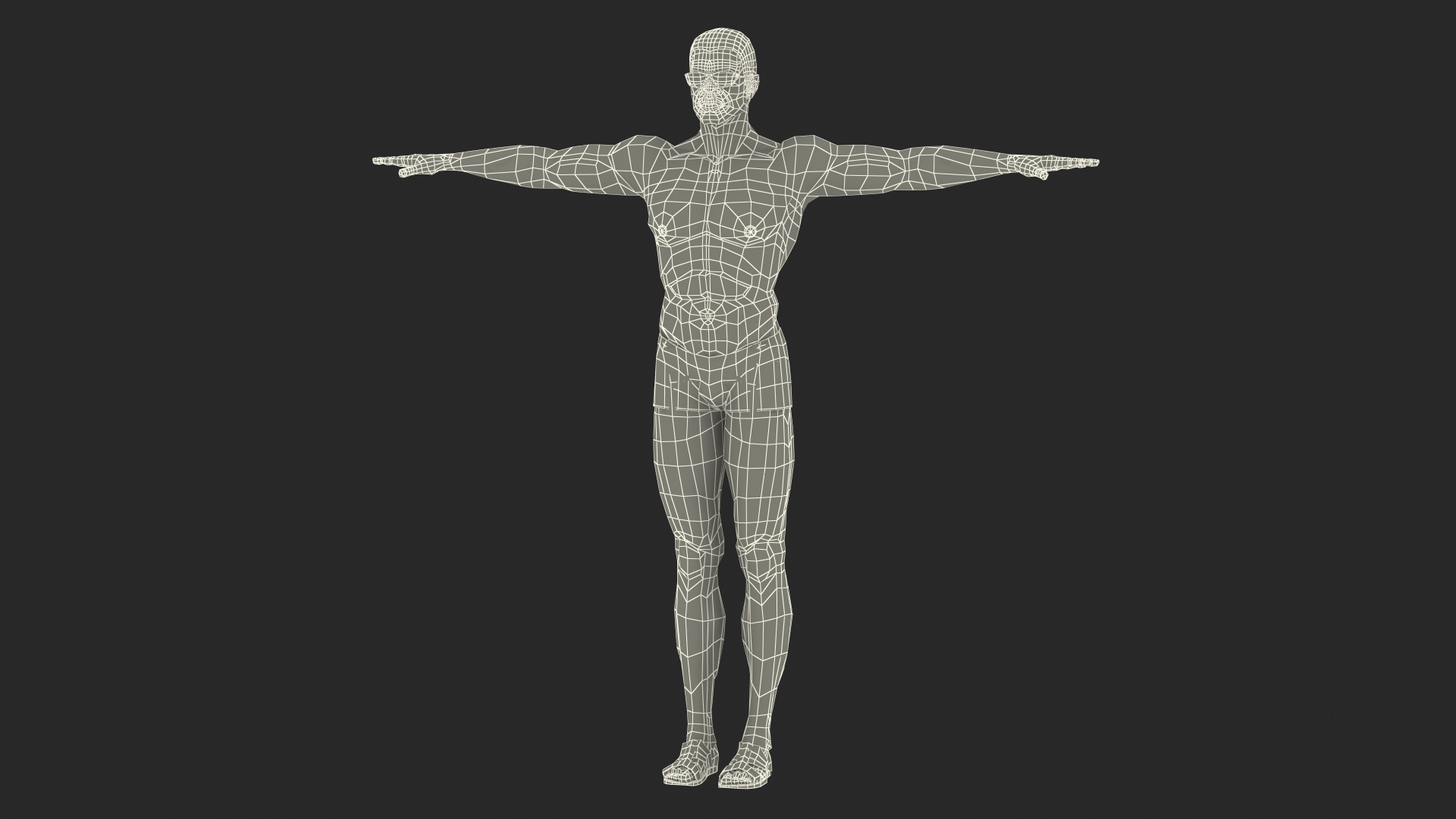 Hellhäutiger schwarzer Mann in Bademode T Pose 3D Modell TurboSquid