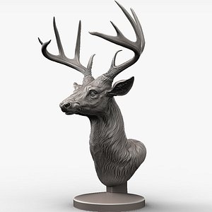 Printable Deer Head Sculpture