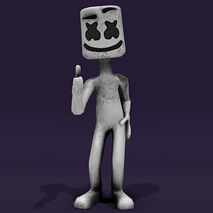 3D cute dj marshmello