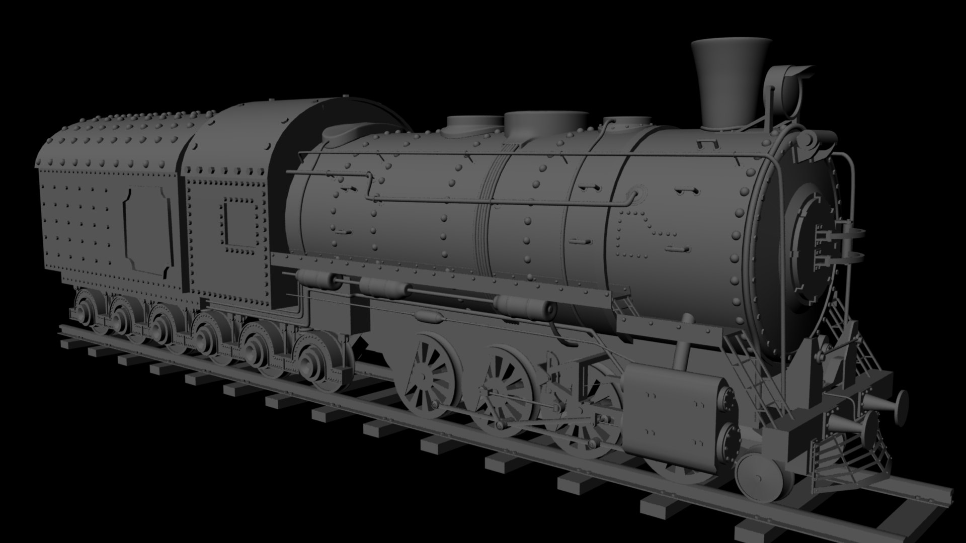 3D Vintage Train Engine Model - TurboSquid 1553454