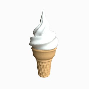 Ice Cream in Cone 2 - 3D Asset model