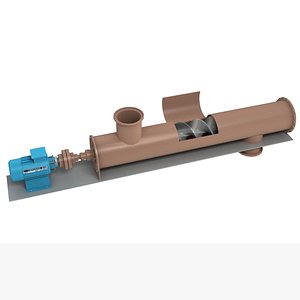 3D spiral conveyor model