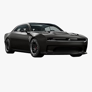 3D 2024 Dodge Charger Daytona SRT Concept Grey