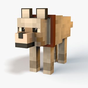 Minecraft Wolf 3D model