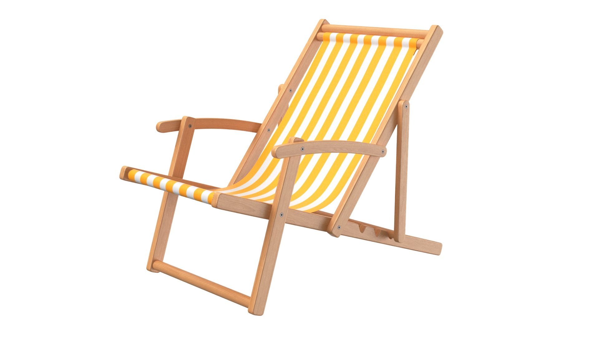 Detailed Yellow Beach Chair 3D Model TurboSquid 2063575