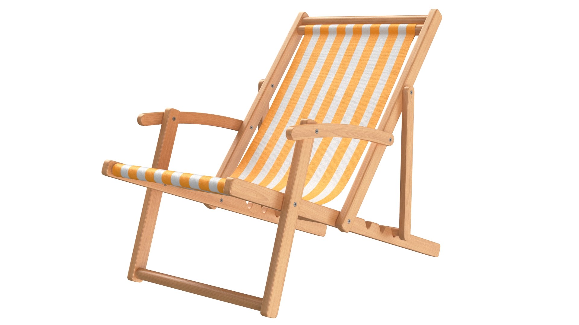 Detailed Yellow Beach Chair 3D Model TurboSquid 2063575
