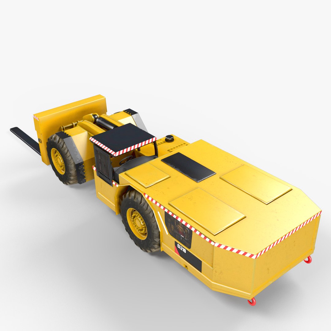 3d model underground machines set