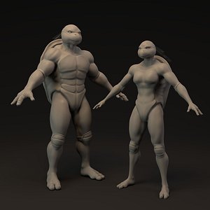 3D Ninja Turtles Basemesh Bundle