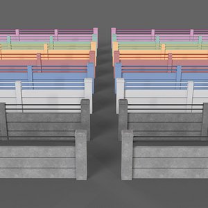 3D PBR Concrete Wall 4