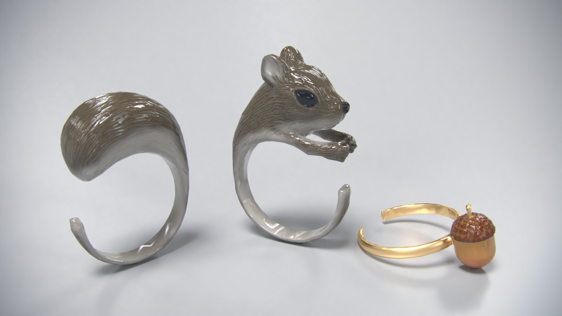 3D Squirrel Acorn Ring - TurboSquid 1685345