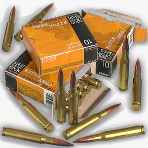Realistic Sniper Ammo Pack - PBR Game Ready 3D