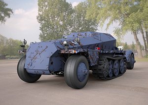 Replica SDKFZ 250 military vehicle 3d model 3D model