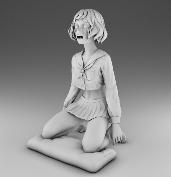 Crying girl 3D model