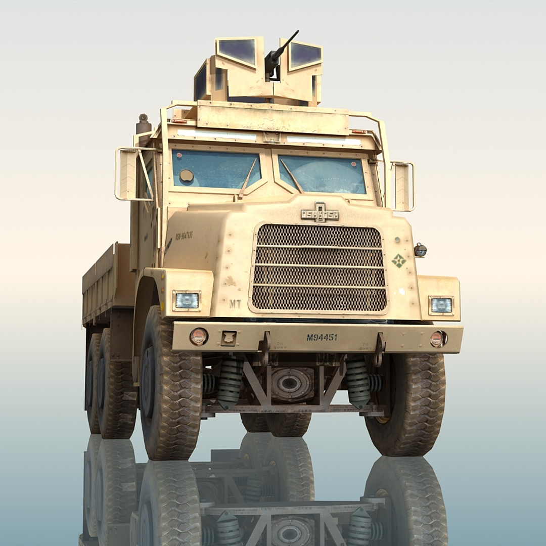 oshkosh mtvr military cargo truck 3d max