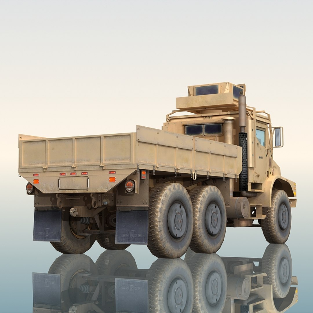 oshkosh mtvr military cargo truck 3d max