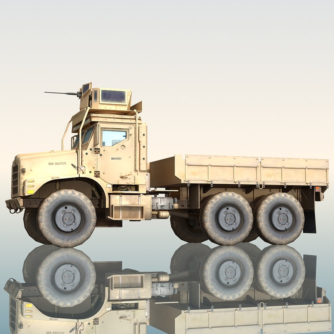 oshkosh mtvr military cargo truck 3d max