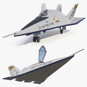 3D model Experimental Aircraft Martin Marietta X-24B Rigged for Cinema 4D