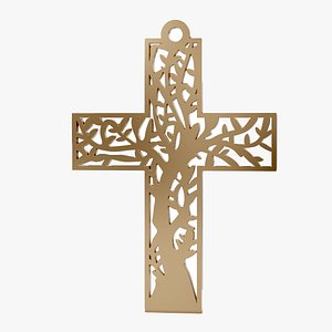 Cross Tree of Life Pendant Necklace