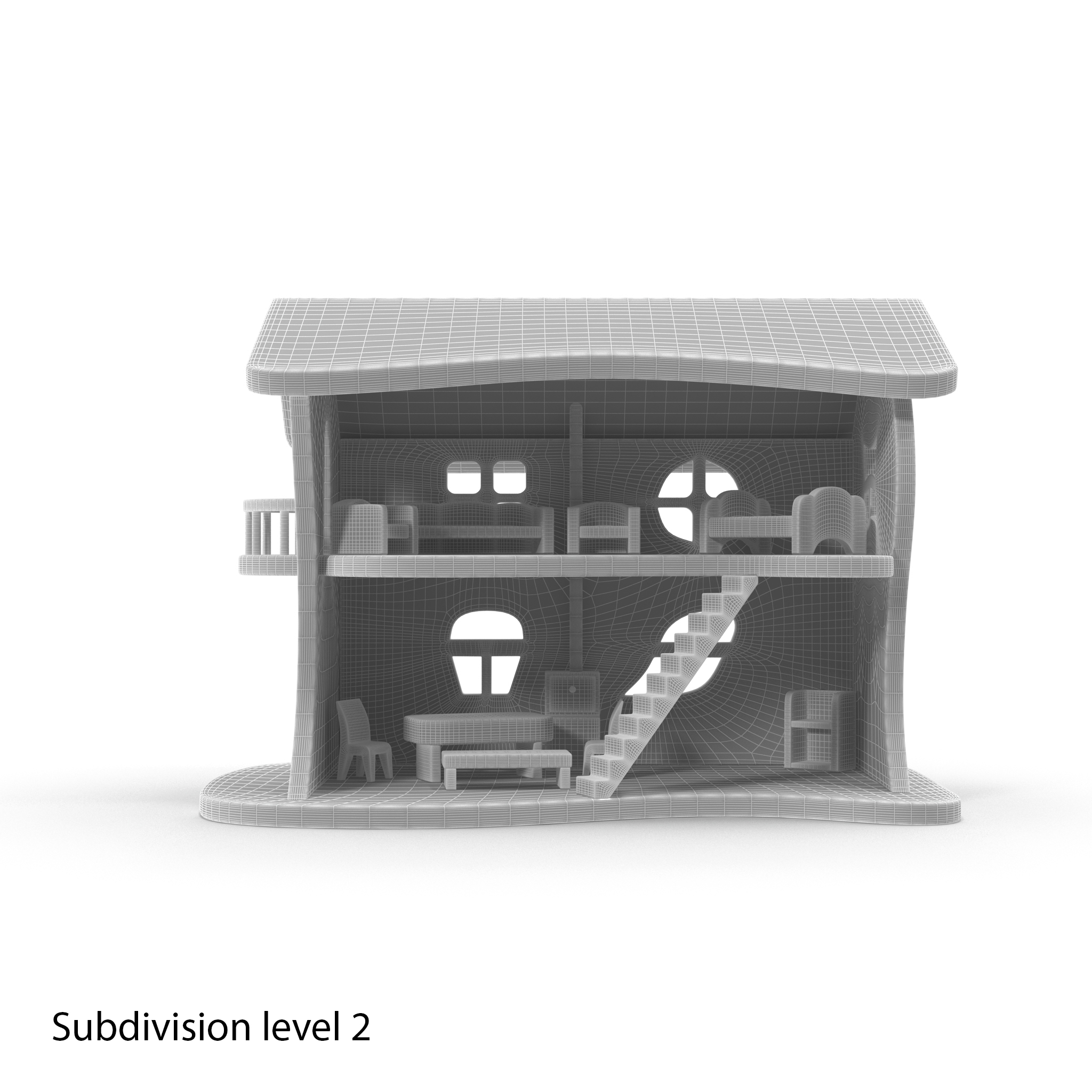 3D wooden toy house TurboSquid 1188814