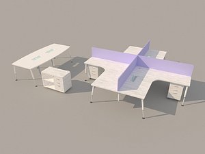 office meeting table 3D