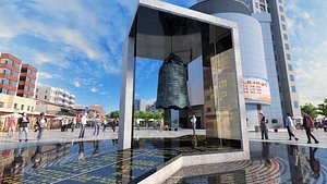 Warning Bell Monument Chung Ying Street Shatoujiao 3D
