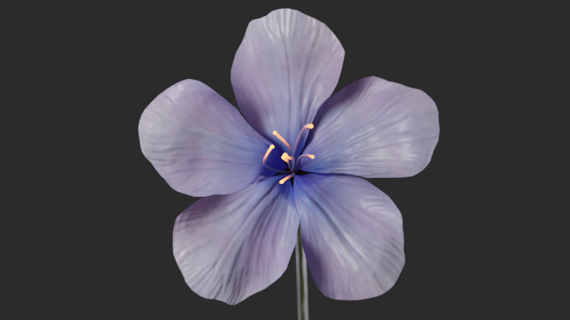 Blue Forest Flower Animated Low Poly 3D - TurboSquid 2235250