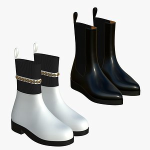 Realistic Leather Boots V54 3D