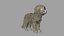 realistic cavoodle dog rigged model
