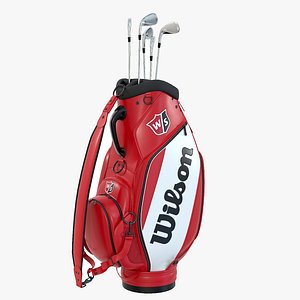 3D Wilson Golf Bag Red