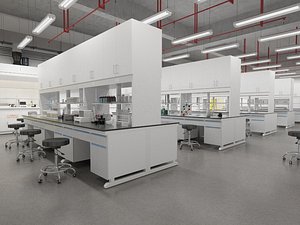 3D modern chemistry laboratory