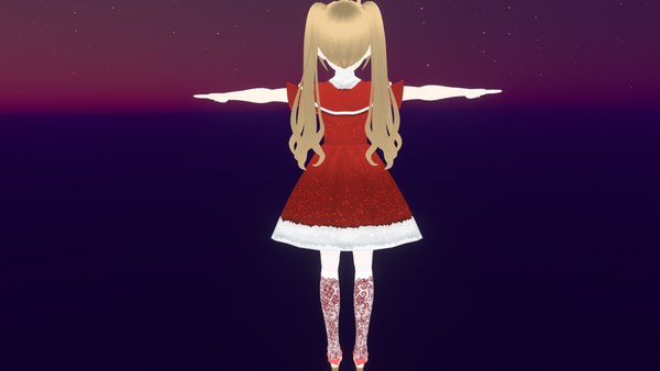 modelo 3d Game Ready Low Poly Personaje de anime Chica 6 - TurboSquid ...