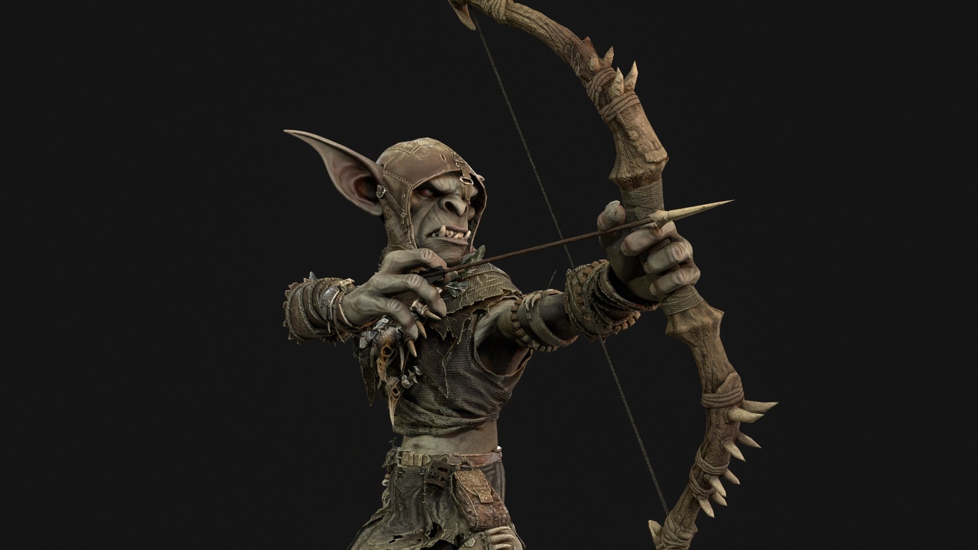 Goblin Archer model https://p.turbosquid.com/ts-thumb/Fo/KLSyH8/56/tbrender_0012/jpg/1787245586/1920x1080/fit_q87/b0163afde66595a67b2d62d6c3e8becd61c518ce/tbrender_0012.jpg