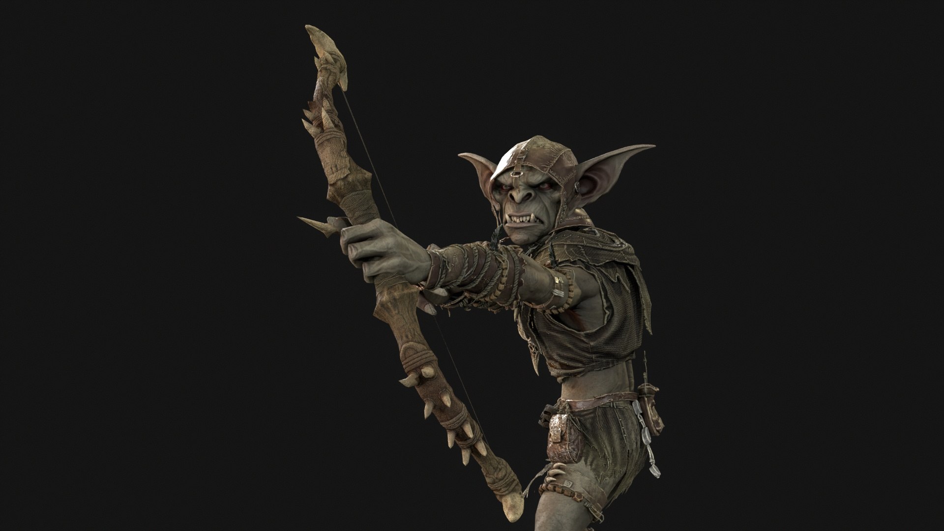 Goblin Archer model https://p.turbosquid.com/ts-thumb/Fo/KLSyH8/6s/tbrender2/jpg/1787245529/1920x1080/fit_q87/b4a63c4d065f705d1662a0509f477d964b2a135c/tbrender2.jpg