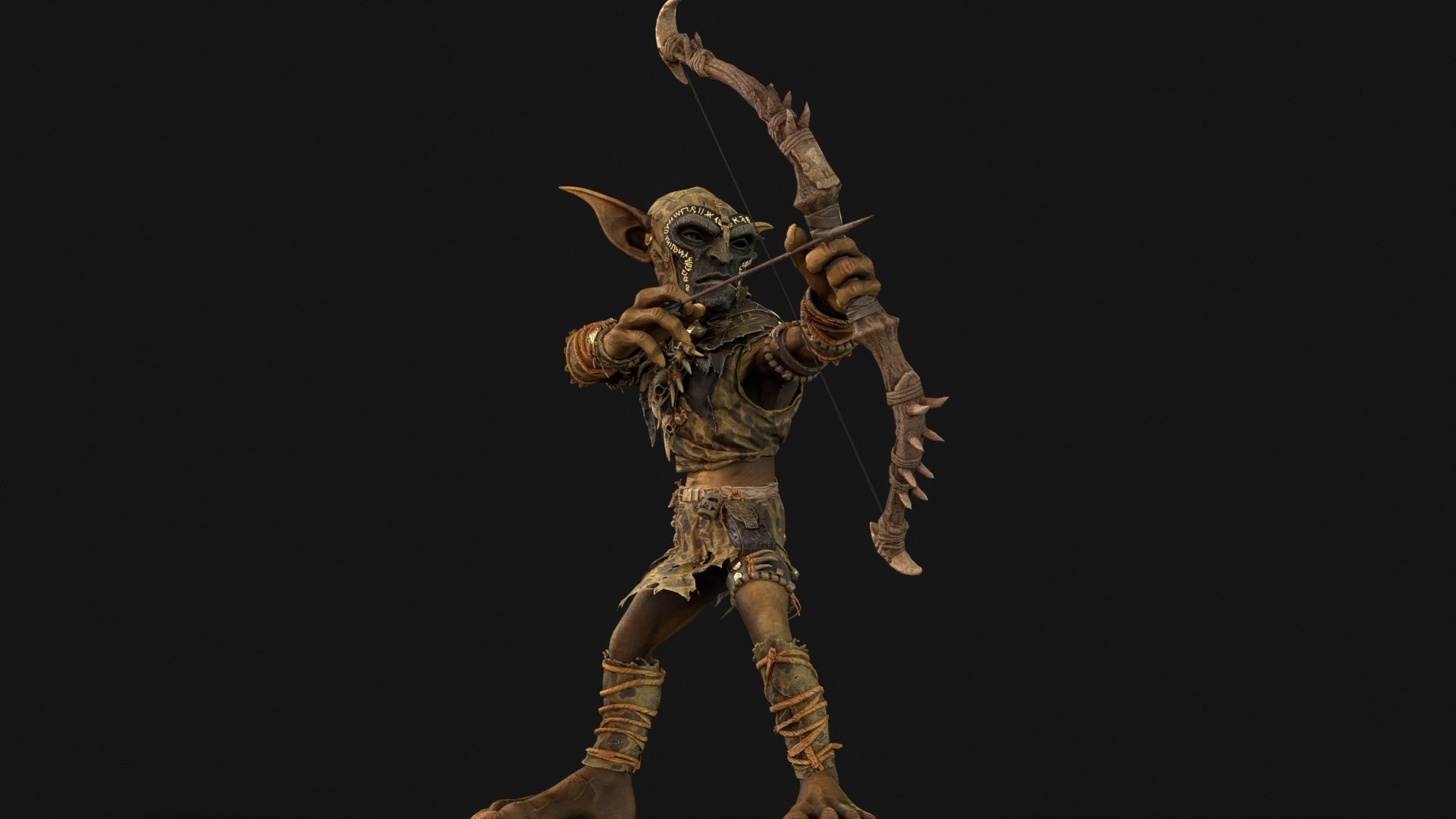 Goblin Archer model https://p.turbosquid.com/ts-thumb/Fo/KLSyH8/C8/tbrender_0052/jpg/1787245851/1920x1080/fit_q87/2c1e0e3e85db6921bfd104881fde4bd310f6a563/tbrender_0052.jpg