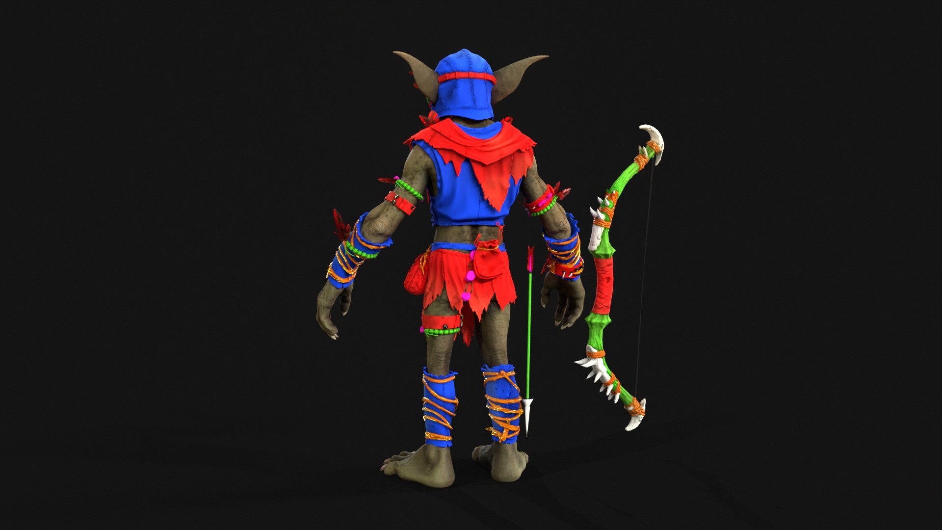 Goblin Archer model https://p.turbosquid.com/ts-thumb/Fo/KLSyH8/pU/tbrender_001/jpg/1787245620/1920x1080/fit_q87/167df59395b5ec1aa62f1a1ae0dd97366f3e132c/tbrender_001.jpg
