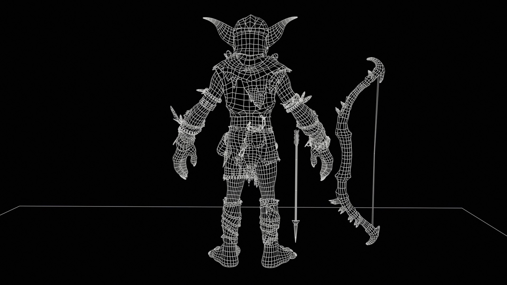 Goblin Archer model https://p.turbosquid.com/ts-thumb/Fo/KLSyH8/r4/tbrender_010/jpg/1787246171/1920x1080/fit_q87/11878e634a0f087342b6327265547967ecc82cac/tbrender_010.jpg