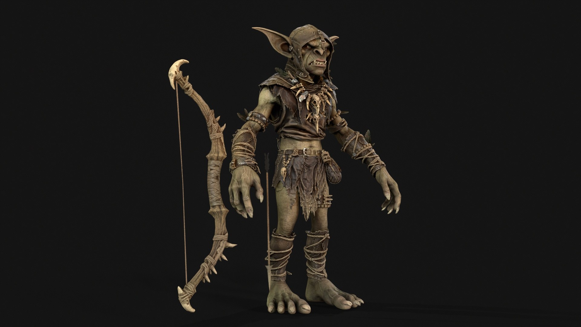 Goblin Archer model https://p.turbosquid.com/ts-thumb/Fo/KLSyH8/td/tbrender_002/jpg/1787245684/1920x1080/fit_q87/1d94dcf9e3397fe29a698654d61b3c1a2fe0e492/tbrender_002.jpg