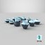 3D model 3D Ceramic Vase Set - Decorative Pottery Collection
