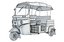 Paquete de modelos de auto rickshaw