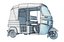 Paquete de modelos de auto rickshaw