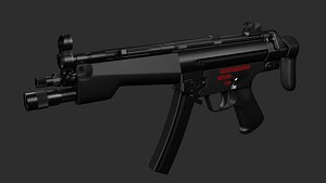 H&K MP5 A5 w/ TacLight. Highpoly