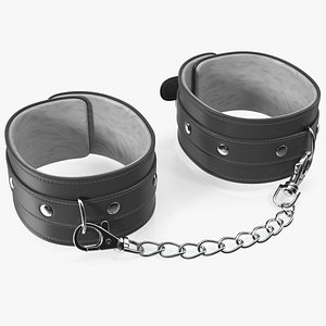 Leather Handcuffs Black