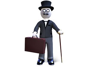 ma cartoon character banker