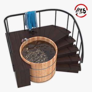 japanese furaco bath 3D model